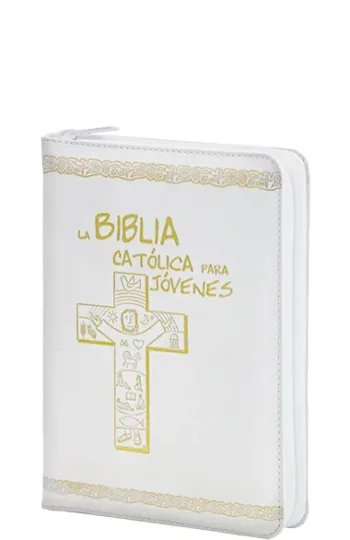 La Biblia Católica para Jóvenes (Cremallera blanca) Bolsillo
