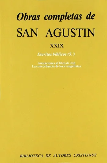 Obras completas de San Agustín. XXIX. Escritos bíblicos (5.º). Anotaciones al libro de Job. Concordancia de los evangelistas